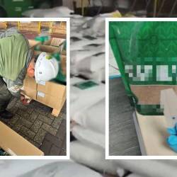 La cocaína estaba escondida en panela pulverizada. FOTOS: X @POLICIACOLOMBIA