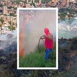 La situación pudo ser controlada a tiempo por las autoridades de emergencia. FOTO: PRENSA PAISA, @FICOGUTIERREZ