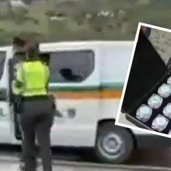 Algunas de las piedras que los uniformados le encontraron en un morral que llevaba. FOTOS: POLICÍA NACIONAL