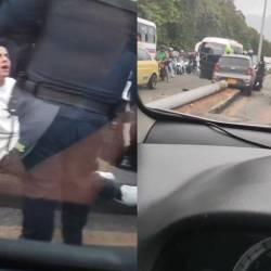 Accidente en la autopista Norte. FOTO: DENUNCIAS ANTIOQUIA