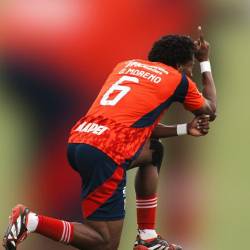 Didier Moreno, volante (6) ofensivo de Independiente Medellín y autor del único gol del encuentro. FOTO: CORTESÍA DIMOFICIAL