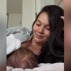 Lina Tejeiro celebró el primer mes de vida de su bebé Gael. FOTO: IG LINATEJEIRO