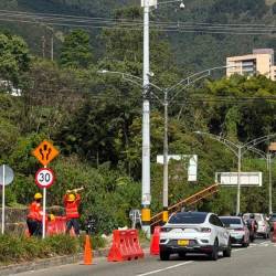 La Avenida Las Palmas tendrá paso a un carril en el sector Chuscalito. FOTO: ALCALDÍA DE MEDELLÍN 