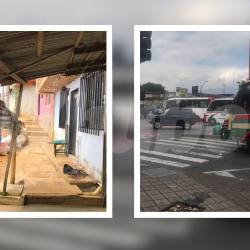 Homicidio en Manrique La Cruz (izq.) y homicidio en Villa Nueva (der.). FOTOS: LAURA ROSA JIMÉNEZ VALENCIA