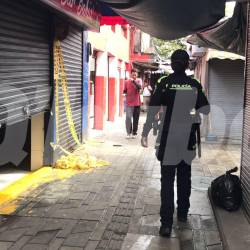 Richard Leonel Silva Cáceres fue asesinado en este bar, donde departía con dos personas. FOTO: LAURA ROSA JIMÉNEZ VALENCIA