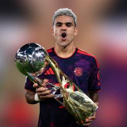 Luis Díaz campeón de la Supercopa de Alemania con el Bayern. FOTO: GETTY IMAGES