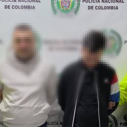 Los capturados fueron ubicados en ciudades de Quindío, Tolima y Cundinamarca. FOTO: CORTESÍA POLICÍA METROPOLITANA