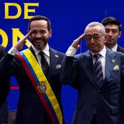 De izquierda a derecha: José Manuel Restrepo, Abelardo de la Espriella y Luis Yagüé. FOTO: X @DIARIOCCIDENTE