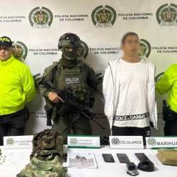 Alias Soldo fue capturado en el barrio Villa Turbay, en la comuna 8 - Villa Hermosa. FCTO: CORTESÍA POLICÍA 