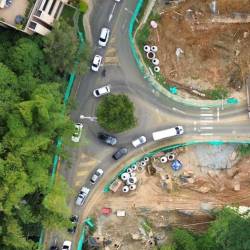 Programan cierre en la carrera 35, en El Poblado. FOTO: ALCALDÍA DE MEDELLÍN 