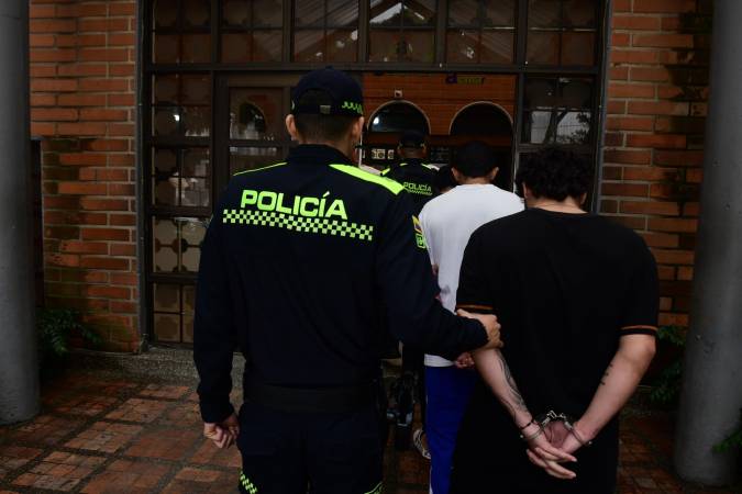 Los capturados pertenecerían a un grupo delincuencial conocido como los Martillos. /FOTO: POLICÍA METROPOLITANA
