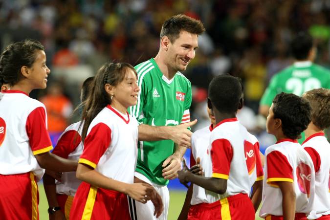 La Batalla de las Estrellas con Messi y sus amigos estadio Atanasio Girardot. FOTO: JUAN ANTONIO SÁNCHEZ