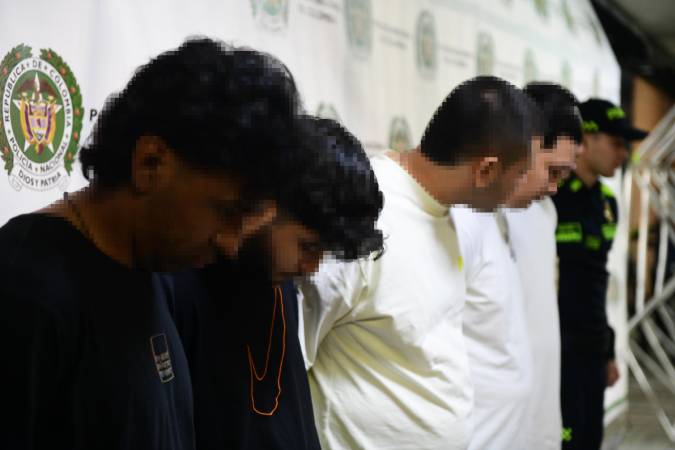 Los capturados pertenecerían a un grupo delincuencial conocido como los Martillos. /FOTO: POLICÍA METROPOLITANA