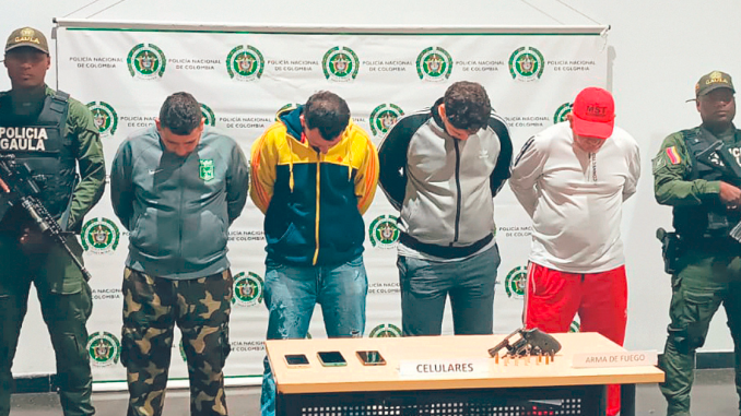 Uno de ellos es el cabecilla, y los otros 3 son coordinadores de la estructura ilegal. /FOTO: CORTESÍA