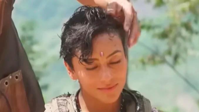 Así fue cuando le cortaron el pelo a Gema en el ‘Desafío’. /FOTO: CAPTURA DE VIDEO