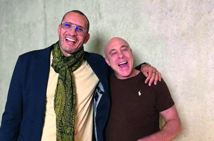 El Flaco Solórzano y Jorge Rausch llevan 3 temporadas del podcast ‘Los andropáusicos’. FOTO: CORTESÍA