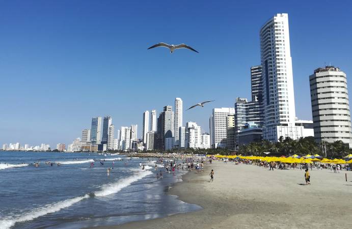 Playa Bocagrande en Cartagena. Imagen de referencia. FOTO: MANUEL SALDARRIAGA QUINTERO
