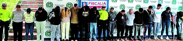 Capturados presuntos integrantes de la banda los Cyber. FOTO: CORTESÍA
