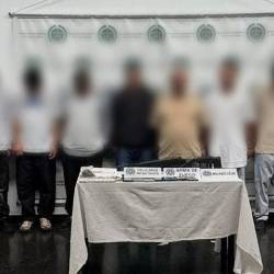 Capturados 17 integrantes del grupo delincuencial organizado Pachelly. FOTO: POLICÍA METROPOLITANA VALLE DE ABURRÁ