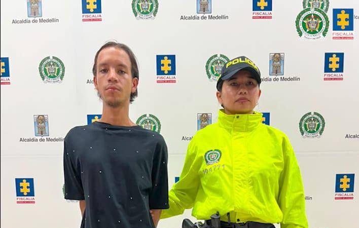 Alexánder Sánchez García, capturado en Medellín. FOTO: Fiscalía