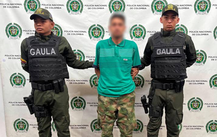 Alias Peletas tras ser capturado. /FOTO: POLICÍA NACIONAL