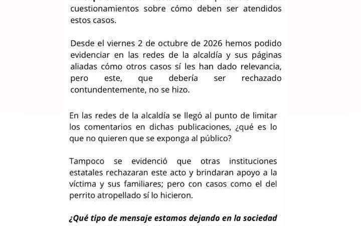 Este fue el comunicado que emitió la familia de la víctima a través de redes sociales. IMAGEN: CAPTURA DE PANTALLA.