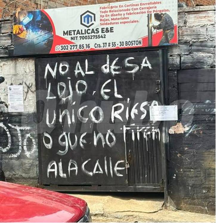 Así dejaban mensajes los habitantes desalojados. FOTO: YESSICA PÉREZ
