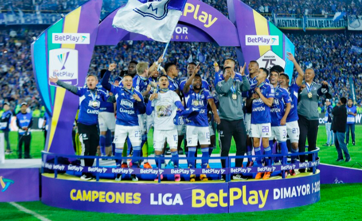 Millonarios campeón de la Liga BetPlay I-2023 ante Atlético Nacional. /FOTO: COLPRENSA