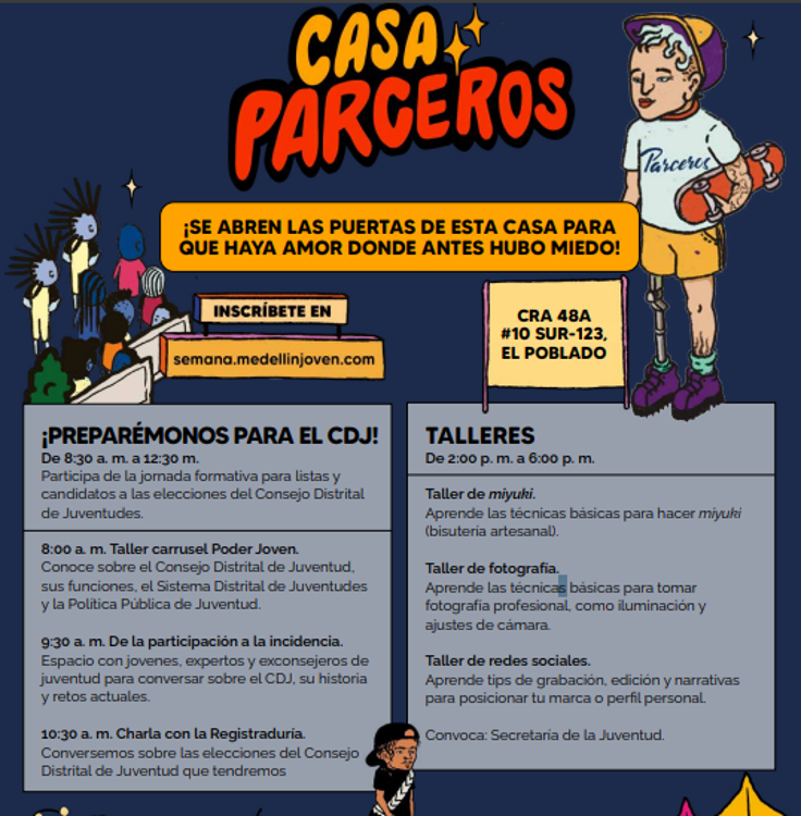 Casa Parceros recibe la Semana de la Juventud este jueves, 21 de agosto