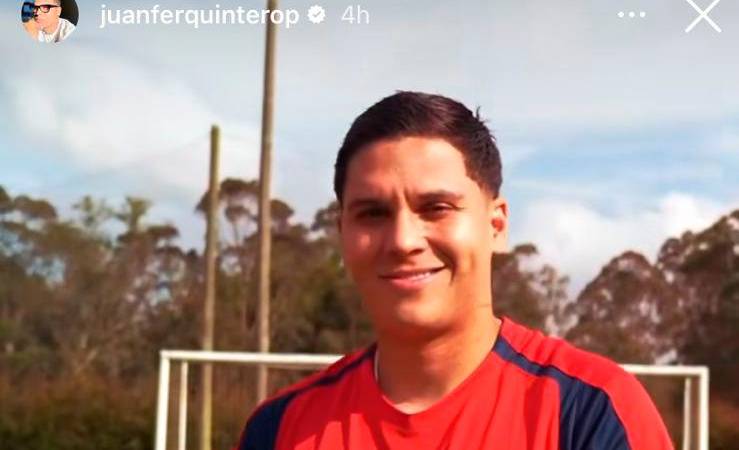 Juan Fernando Quintero. /FOTO: ESTADO DE INSTAGRAM. 