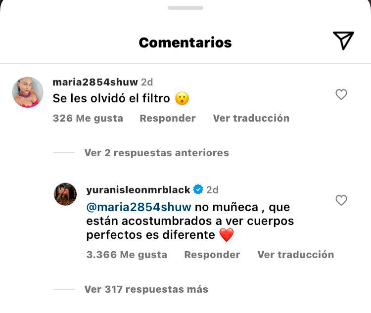 Yuranis León lució la celulitis de sus piernas sin filtro y tuvo que frenar a los criticones