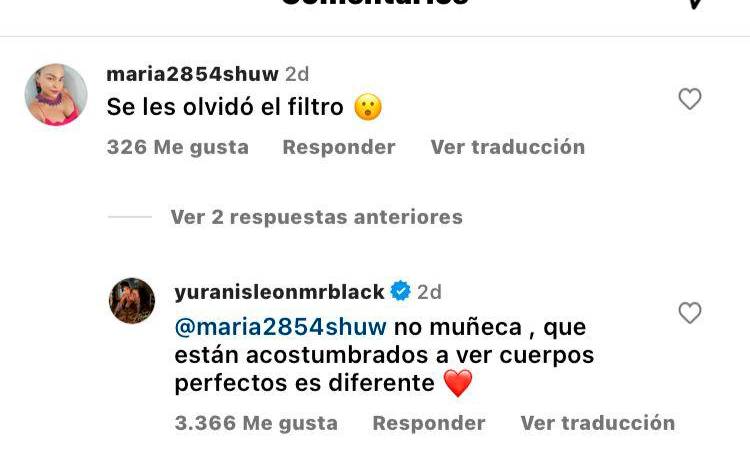 Yuranis León lució la celulitis de sus piernas sin filtro y tuvo que frenar a los criticones