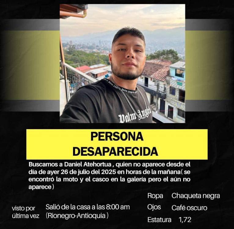 Así reportaron la desaparición de Daniel Alberto en redes sociales. <b><span class=mln_small-caps_mln>/FOTO: CORTESÍA</span></b>