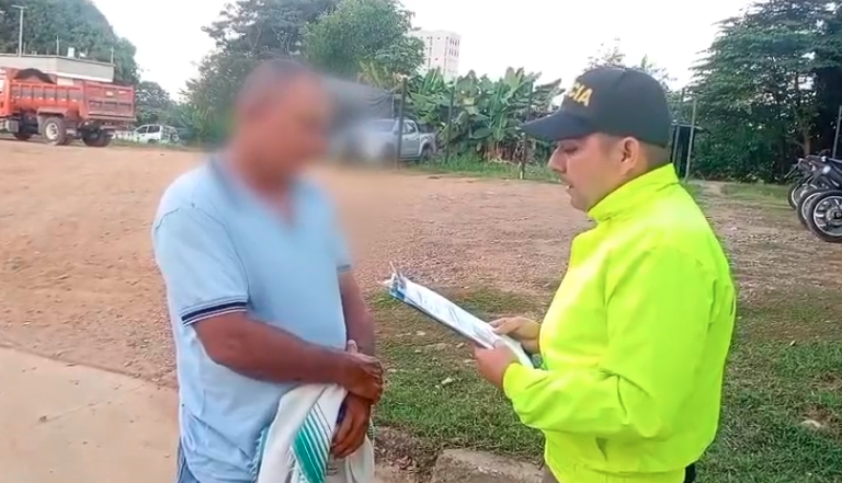 Captura hombre que abusaba de su nieta en Caucasia. FOTO: POLICÍA ANTIOQUIA