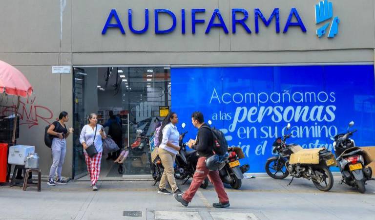 Una de las sedes de Audifarma donde habría irregularidad en la entrega de medicamentos. / FOTO: ESNEYDER GUTIÉRREZ