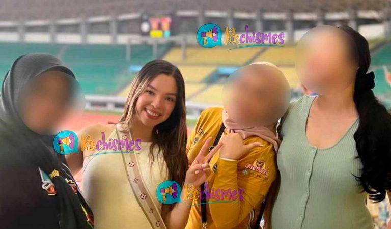 Valentina Rendón y sus amigas en un estadio. /FOTO: TOMADA DE RECHISMES. 