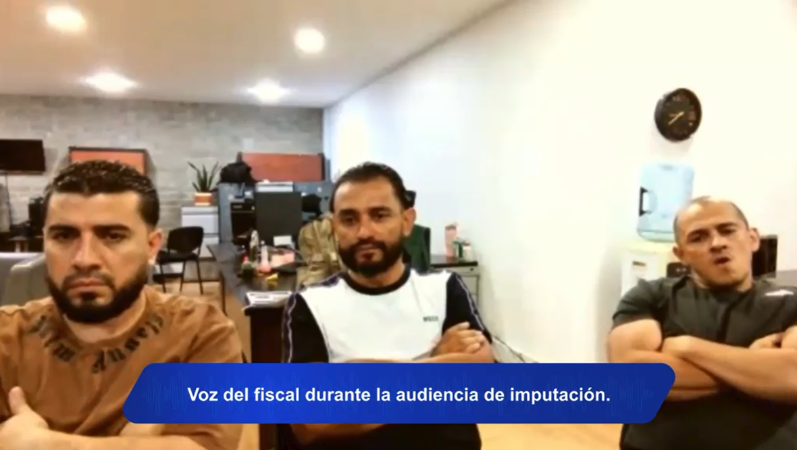 Capturados del combo del Trece de Noviembre. FOTO: CAPTURA DE VIDEO