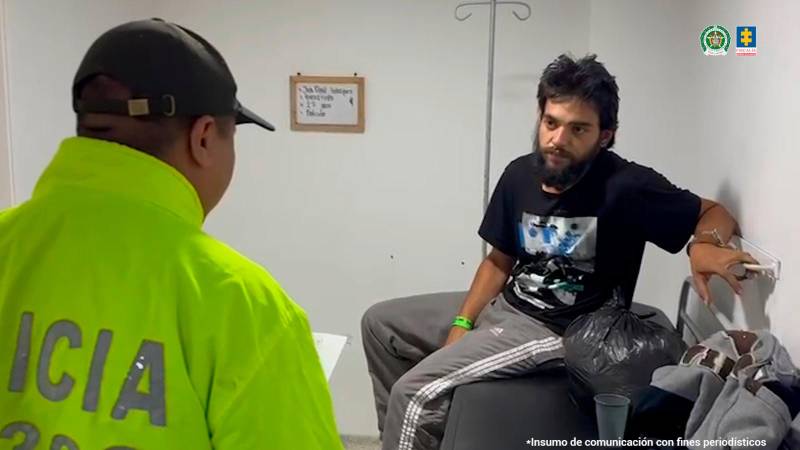 El momento en el que Juan David Velásquez Giraldo fue notificado de su captura. /FOTO: CORTESÍA