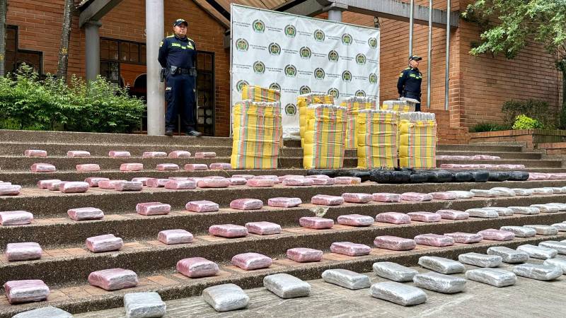 Mercancía incautada. FOTO: CORTESÍA POLICÍA METROPOLITANA DEL VALLE DE ABURRÁ