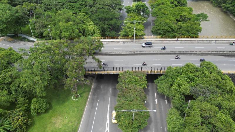 Instalación de mallas protectoras Medellín./FOTO: ALCALDÍA DE MEDELLÍN