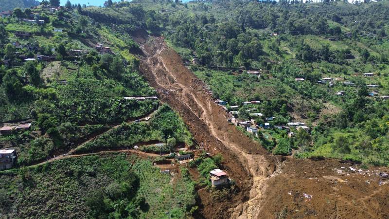 Así se ve la zona de la tragedia desde el aire. FOTO: CAMILO SUÁREZ