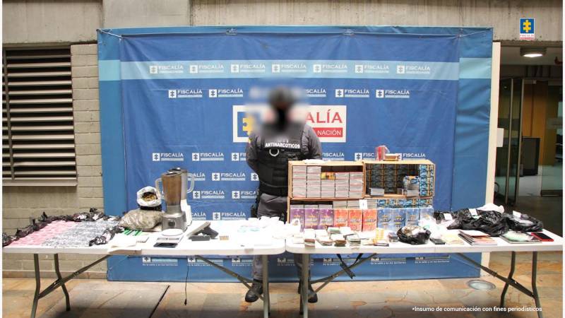 Elementos hallados en una vivienda de Campo Valdés. FOTO: FISCALÍA GENERAL DE LA NACIÓN 