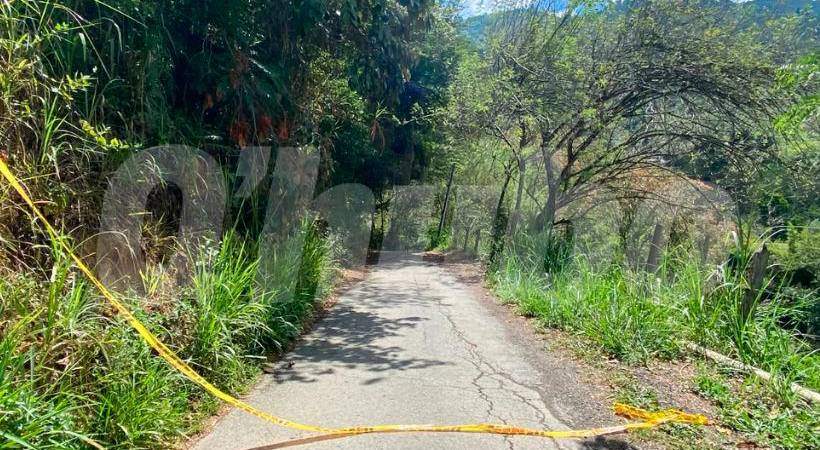 Este es el lugar donde fue hallado Juan Felipe Saldarriaga cataño. /FOTO: ANDRÉS FELIPE OSORIO. 