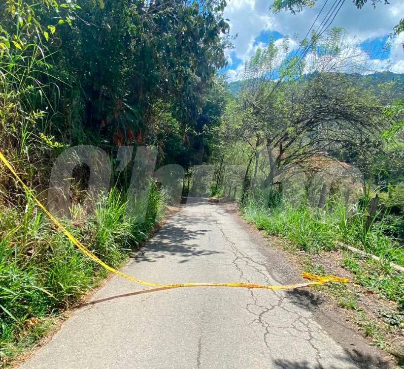 Este es el lugar donde fue hallado Juan Felipe Saldarriaga cataño. /FOTO: ANDRÉS FELIPE OSORIO.