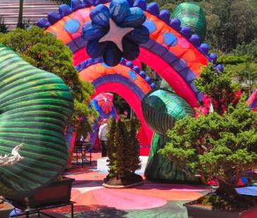 Una serpiente gigante llamada ‘Elena’ acompaña el recorrido de la exposición. FOTO: CENTRO COMERCIAL SANDIEGO