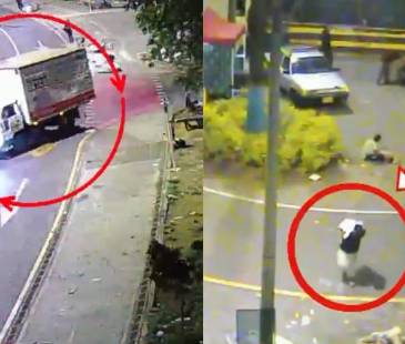 Con cámaras de seguridad le hicieron todo el seguimiento al vehículo involucrado. FOTO: VIDEO ALCALDÍA DE MEDELLÍN
