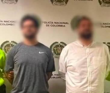 Ellos son los hermanos Pacheco, capturados en Laureles. FOTO: POLICÍA NACIONAL