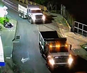 Las volquetas fueron seguidas a través del sistema de cámaras hasta Aranjuez. FOTO: CORTESÍA POLICÍA METROPOLITANA