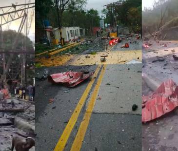 Las autoridades adelantan tareas de verificación y descartan la presencia de explosivos adicionales. FOTOS: CAPTURAS DE VIDEO X