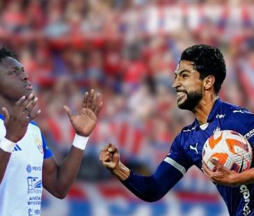 El defensor Alfonso Simarra y el delantero Jeison Medina, nuevos jugadores del DIM. FOTO: @JEISONMEDINAE27 Y ALFONSO_SIMARRA